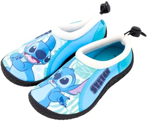 Disney Stitch e Angel Sandali da Acqua Ragazze, Stivali Antiscivolo, Scarpe Acquatiche, Taglia EU 28 | Blu