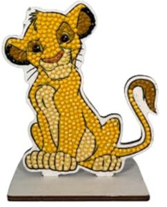 CRYSTAL ART - Juego de figuras de diamantes de Disney El Rey León - Simba