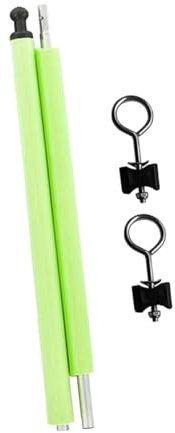 2Pcs Trampoline Poles Two-Section Rod with Clamp Padded Accessories Straight Poles for Park Outdoor Backyard, 195cm