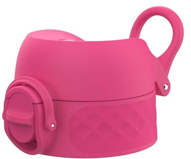 Ion8 Leak Proof Replacement OneTouch 2.0 Water Bottle Lid, Leak Proof, Easy to Open, Secure Lock, Dishwasher Safe, BPA Free, Hygienic Flip Cover, Carry Handle, Easy Clean, Small, Pink