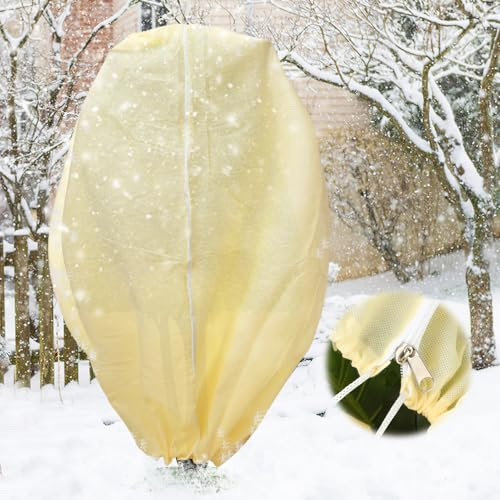 Pflanzenschutz Winter, 250*360CM Extra große Größe winterschutz für Pflanzen, mit Reißverschluss Zugband, Reißfest Wiederverwendbar Frostschutz Pflanzenschutz Winter für Olivenbaum Palmen (240*200CM)