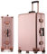 Meoky Retro Gepäck Große Koffer Rollkoffer Hartschalen-Koffer Handgepäck Haltbares PC + ABS Handgepäck TSA Zertifiziert,Rosa,26IN