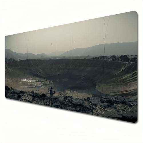 Odrys Death Stranding Mauspad | Gaming-Mauspad RGB | XL-Mauspad 800 x 300 | Schreibtischunterlage groß | genähter Rand | wasserdicht – rutschfest (A12, XL)