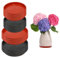 AYSYR 18 Pcs Plant Pot Saucers, 20cm/22cm Plant Saucers for Pots, Reusable Plastic Plant Tray, Waterproof Flat Edge Plant Trays for Pots, for Indoor Outdoor Garden Household Balcony (Red, Black)