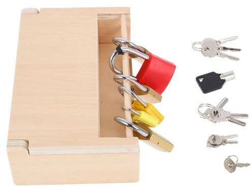 Toyvian Coffret Montessori avec Verrous Et Clés Jouet Éducatif pour Développer La Concentration Patience des Tout-Petits