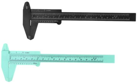 Alipis 2 Stück Bremssattel wählen Tasche Messschieber Meter Herrscher er-Set Mini Schieblehren Präzisionsmessung Schieblehre Robuste Schieblehre Messgerät messen Werkzeug messen Plastik