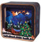 3D Wooden Puzzle Escena Nocturna Navideña con Luz Kit DIY Trineo de Papá Noel para Adultos Regalo Colorido y Decoración Festiva