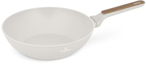 Berlinger Haus Wokpfanne 28 cm mit Titanbeschichtung - Sahara Nordic Collection, antihaftbeschichtet, langlebig, ideal für gesundes Kochen, gleichmäßige Wärmeverteilung, für alle Herdarten