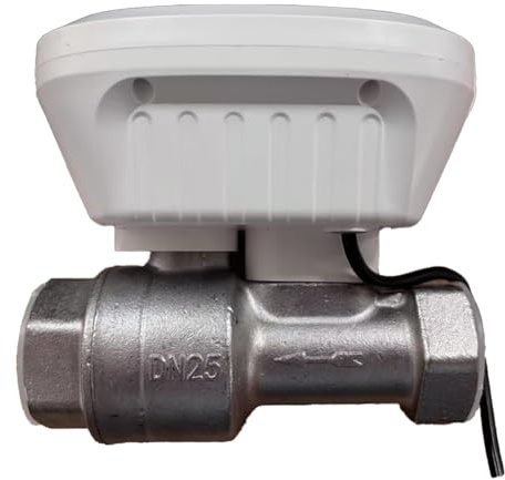 Eieenotee Válvula de Agua Inteligente Tuya con WiFi, Medidor de Agua, Caudal, Consumo, Visualización de Temperatura, Temporizador, Control de Vida Inteligente, Enchufe Europeo.
