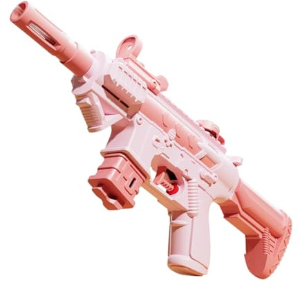 Wasserpistole für Kinder 27,8 cm, Realistisches Design mit Auslaufsicherer Abdichtung, Bunte Farben für Sommer Outdoor-Spaß, Umweltfreundlicher PP-Kunststoff (Rosa)