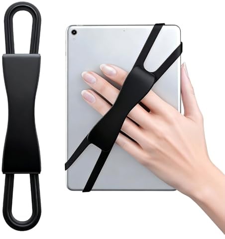 Comfortable Hand Strap Holder Compatible with Kindle, Stretchable Finger Grip for 4.7-8 Inch Devices, Lightweight, Ideal for Bed Reading, Fits Kindle Fire, Kobo, Voyage, Lenovo, Paperwhite, Oasis