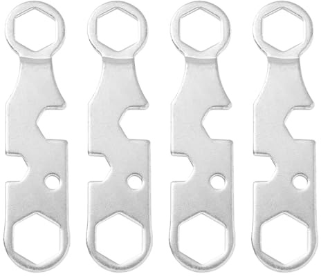 YARNOW Skateboard Schraubenschlüssel 4 Stück Reparaturset aus Stahl für Standardmuttern und Kingpin Multifunktional für Rollschuhe und Longboards