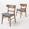Christopher Knight Home Idalia Lot de 2 chaises de salle à manger Gris foncé/noyer