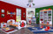 naka24 6 -teiliges Set Jugendzimmer Kindermöbel Zimmermöbel F-1 mit Kinderbett ORANGE