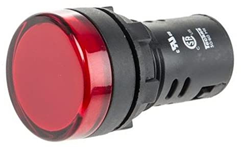 CABLEPELADO Voyant lumineux LED de 30 mm pour panneaux de contrôle Taille du trou de montage 30 mm Rouge