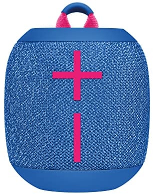 ULTIMATE EARS WONDERBOOM 3, Small Portable Wireless Bluetooth Speaker, Big Bass 360-Degree Sound for Outdoors, Waterproof, Dustproof IP67, Floatable, 40 m Range - Blue