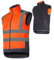K&G Profi Arbeitsweste Lahti PRO L41314 ORANGE Herren Warm Weste Doppelseitige Warnweste Winterweste Herrenweste Bodywarmer Warmweste (M)