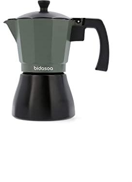 Bidasoa Vera Cafetera Aluminio 6 Tazas Aluminio Apto Vitrocerámica Apto Inducción Libre De Cadmio Y Plomo