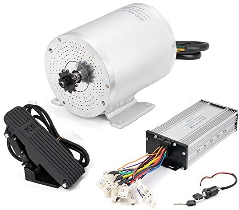 Elektromotor 48V 2000W Hocngeschwindigkeits-Narbuirstenlosem 33A Controller und Pedaltenmotor miteschleunigerfur Elektroroller E-Fahrradmotor Go Kart Umrüstsatz