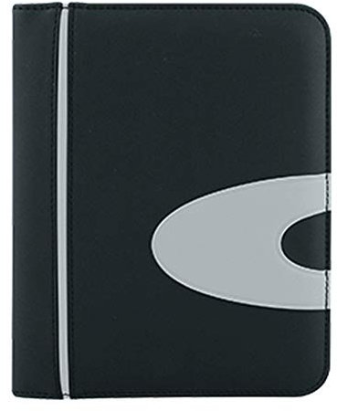 Swing Design Notebook, Junior Size Legal Notebook, 20 Lined Pages, Faux Grain Leather Interior, Junior Legal Pad, Pen Loop, Card Pockets, VP88