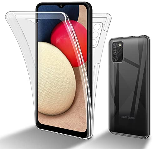 Cadorabo Hülle kompatibel mit Samsung Galaxy A02s Schutzhülle TPU Silikon Case 360 Slim Kratzfest Weiche Gummi mit Rundumschutz Case Hülle für Galaxy A02s in Transparent