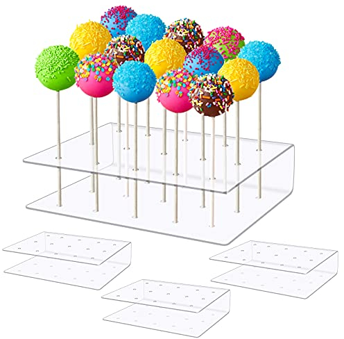 Lollipop Ständer 4 Stücke Acryl Lollipop Display Stand 15 Löcher Transparent Lollipop Halter für Hochzeit Geburtstag Party Babyparty Süssigkeit