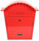 EMtronics Classic Style Wall Mounted Post Box Weatherproof Painted Steel and Lockable - Red
