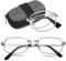 VEVESMUNDO Herren Lesebrille Faltbare Klappbare Zusammenklappbar Metall Faltbrille Klappbrille (+4.5, 1 Stück Silber)