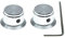KAISH 2x Aluminium Potentiometer Knäufe 6,35 mm Universal Top Hat Knäufe Glocke Kontrollknopf mit Stellschraube für Gitarre/Bass/Ampere/Vorverstärker Silber ohne Anzeige