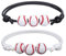 Yifnny Baseball Armband, 2 Stück Sportball Charm Armband Inspirierende Fußball Baseball Basketball Armband Verstellbares Sportball Perlenarmband für Teamplayer (Baseball)