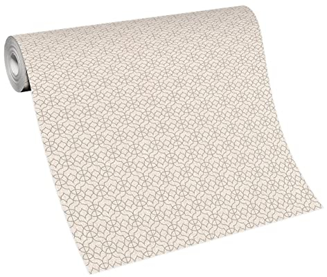 BRICOFLOR Taupe Tapete orientalisch | Ornament Vliestapete in Beige ideal für Wohnzimmer und Esszimmer | Orientalische Wandtapete kleines Muster