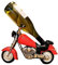 Figurine Porte-Bouteille de Moto de 34 cm - Décoration de Moto pour la Maison avec des détails étonnants Cadeaux de Moto Amusants - Cadeaux de Moto pour Hommes Chopper