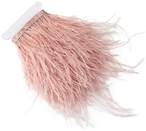 2,7 m 10-15 cm Leder rosa Straußenfedern Trim Fransen für DIY Kleid Nähen Handwerk Kostüme Dekoration