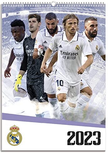 Grupo Erik Wandkalender 2023, Real Madrid Jahreskalender, Kalender, zum Aufhängen, offizielle Lizenz, FSC zertifiziert, CPA323001