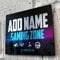 ShopQuality4U Personalised Game Metal Mirror Gamer Sign - Customised Printed Wall Art Plaque A3 Gaming Zone Bricks
