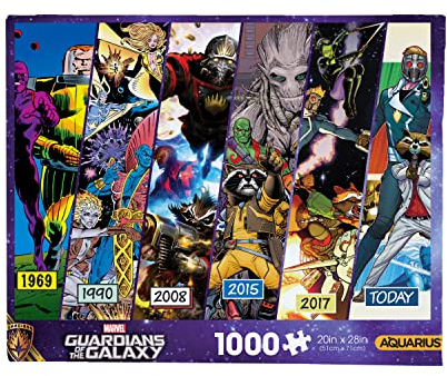 AQUARIUS Guardians of The Galaxy Timeline Puzzle (1000 Piece Jigsaw Puzzle) - Glare Free - Precision Fit - Virtually No Puzzle Dust - Officially Licensed Marvel Merchandise & Collectibles - 20x27 in