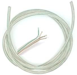 Cavo elettrico isolato tondo trasparente in silicone Quadripolare 4 Poli 4x0,50mm 250V - per illuminazione Led, lampade, sospensioni fai da te. Matassa 10mt