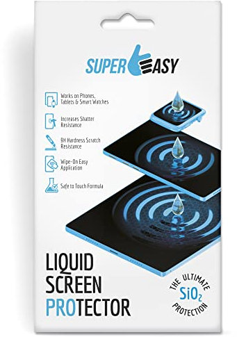 SUPER EASY Flüssigglas-Displayschutzfolie, abwischbar, kratz- und bruchfest, ölabweisend, Nano-Schutz, für alle Handys, Tablets, Smartwatchs, universell