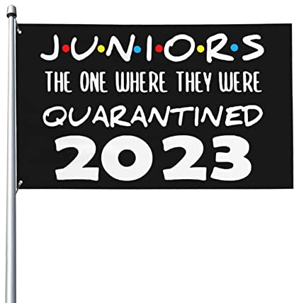 Quarantäne-Flagge der Klasse 2023 für Junioren, 9,1 x 1,5 m, UV-beständig, langlebig, hochwertige Dekoration, Hof, Innengarten, Banner