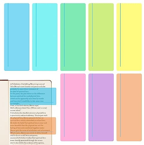 Geführte Lesestreifen Lesehilfen, Größen Bunte Geführte Lesen Streifen | Lesestreifen Markierungsstreifen, Farbige Overlays, Leselineal Dyslexia Overlay Lesen Ruler für Kinder, Schüler, Lehrer
