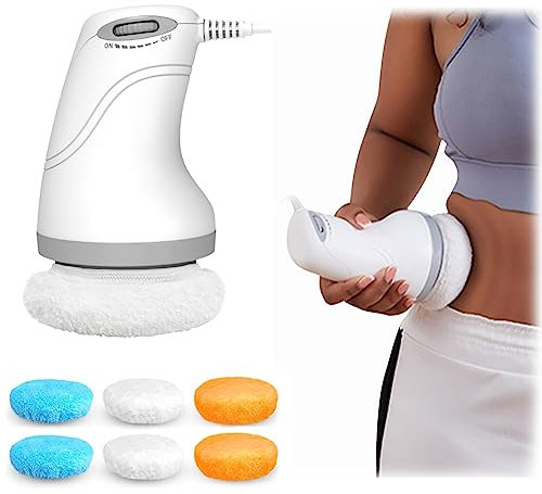 Cellulite Massager, Cellulite Remover with 6 Washable Pads, Handheld Anti Cellulite Massager, Body Sculpting, Relieve Fatigue for Neck, Shoulder, Waist, Abdomen, Buttocks, Legs