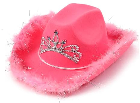 W WIDMANN MILANO Party Fashion - Cappello da cowboy con diadema e orpelli, western, indiano, Texas, ranger, addio al celibato
