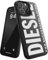 Diesel Schutzhülle für iPhone 15 Pro Max, schwarz-weißes Design, stoßfester Fallschutz, kompatibel mit kabellosem Laden, erhöhte Kanten