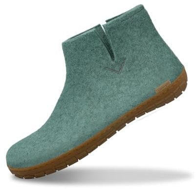 GLERUPS Damen und Herren Indoor und Outdoor Hausschuhe mit Gummisohle (Nordsee) | Bequeme Slipper-Stiefel für Damen und Herren | Kuschelige Herren und Damen Stiefelpantoffeln