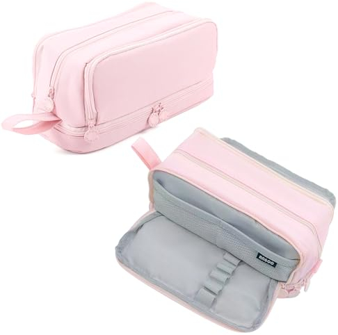 TZEKING Federmäppchen Große Kapazität,4 Fächer Pencil Cases,Mäppchen Mädchen Teenager,Pencil Case,Mäppchen Reißverschluss,Mädchen Mäppchen,Langlebig Federtaschen,Schreibwaren Stifttasche Tragbare