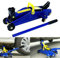 Wagenheber Hydraulisch, Rangierwagenheber 2T Wagenheber Flach Hubhöhe 135-320mm Wagenheber SUV, Unterstellbock für Reifenwechsel, Ölwechsel, Roll- und Lenkbar