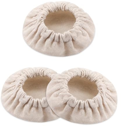 3st Stoff für Glasdeckel, Ungebleichte Hefe Stoff Deckel Gläser Glasdeckel Wiederverwendbar Elastischer Stoffabdeckung Schüssel Passend für Glasmündungsdurchmesser 7,62-10,16cm Gärtanks