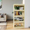 CKioict Eckvitrine Modernes Standregal Wohnzimmermöbel Bücherregal/Raumteiler Sonoma-Eiche 60x30x135 cm Holzwerkstofffür Wohnzimmer, Schlafzimmer, Büro