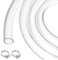 Rebower 5ft 19mm x 25.4mm Clear Plastic PVC Tubing Flexible Vinyl Tube, [for Garden Irrigation, Water Hose, Fish Tank, Aquarium] - with 2Pcs Clamps