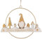 Logbuch-Verlag Frohe Weihnachten Türkranz Wanddekoration Holz Metall Wichtel Türschmuck Dekokranz weihnachtlich 25 cm